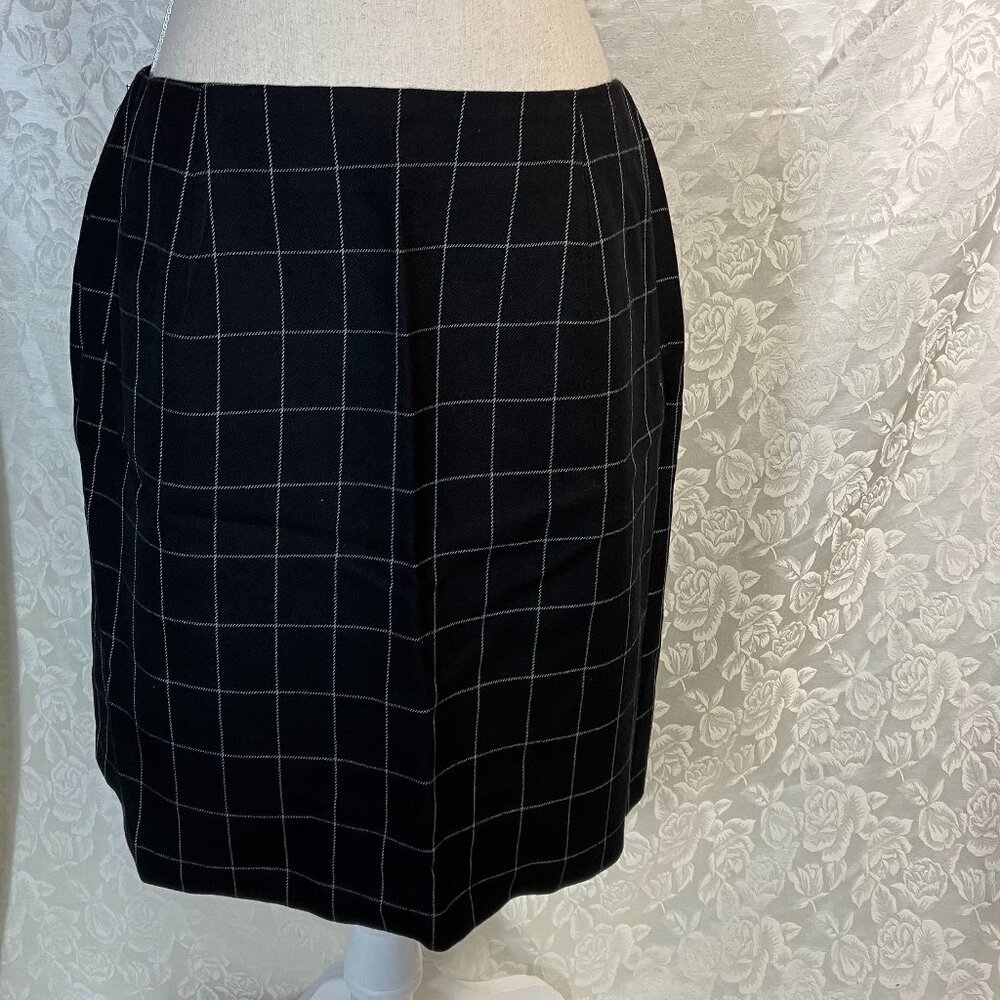 Ann Taylor Loft Wool Plaid Skirt, size 12